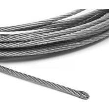 Asitan Güney (G1036) Galvaniz Çelik Halat 2 mm 6x7 10 Metre