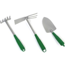 Asitan Garden Tools Çelik 3'lü Bahçe Seti Çapa Tırmık Kürek