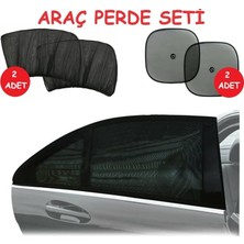 Asitan Nils Home-Oto Araç Araba Yan Cam Güneşlik Perde Seti 2 Yan Cam Perde + 2 Vantuzlu Perde