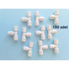 Veluda Su Arıtma Sistemleri  Cihazı 3 Tarafı Quick Dirsek 1/4'' T 100 Adet