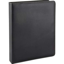 Asitan 534S A4 Suni Deri Sırt 4 cm 2 Halkalı Elite Klasör, Siyah, A4