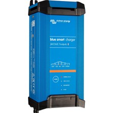 Asitan Victron Energy Blue Smart IP22 24 Volt 16 Amper 230V, Tek Çıkışlı Pil Şarj Cihazı Cee7/7, Blu