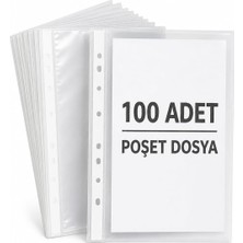 Asitan Nistabolje 100 Adet A4 Şeffaf Dosya Föy Poşet Dosya