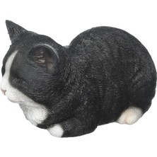 Asitan Ltd Geschenk Statue Schlafende Katze Schwarz Weiß