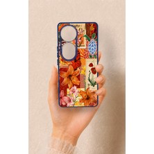 Vip Case Vivo V40 Uyumlu Turuncu Zambak Desenli Silikon Kılıf
