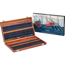 Asitan Watercolour Serisi Sulandırılabilir Kuru Kalem Seti - 72 Renk Ahşap Kutulu