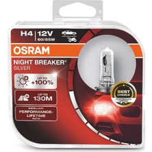 Asitan Osram Night Breaker Silver H4 Ampul 64193NBS +100% Fazla Işık