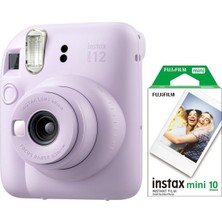 Asitan Instax Mini 12 Lila Fotoğraf Makinesi ve 10'lu Mini Film