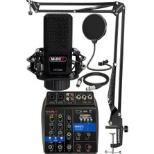 Asitan Midex MX-2020 Solo Mix Condenser Mikrofon ve Kayıt Mixer Seti