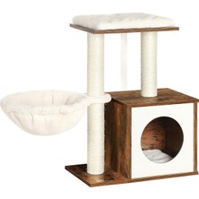 Asitan Woodywonders Kediler Için Küçük Kedi Ağacı, Iç Mekan Kediler Için Modern Kedi Kulesi, Tırm