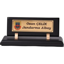 Asitan Sanatbloğu Sublimasyon Baskılı Siyah Ahşap Masa Üstü Organizer Isimlik CLK-1933