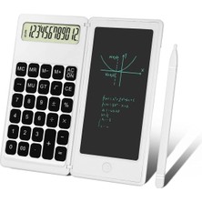 Asitan C5 Dijital Çizim Ekranlı Bilimsel Fonksiyonlu E-Writer Hesap Makinesi Katlanabilir Sessiz Tuşlu B
