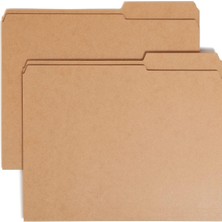 Asitan Smead Dosya Klasörü, Güçlendirilmiş 2/5-Cut Tab Sağ Konum, Kılavuz Yüksekliği, Harf Boyutu,