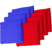 Asitan Games Championship Cornhole Armut Koltuklar (8'li Set), Mavi/kırmızı