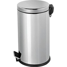Asitan Krom Pedallı Paslanmaz Çelik 16 Litre Çöp Kovası Içi Çıkabilen 2. Kovalıdır