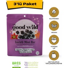 The Good Wild Incirli Mini Bar | Glutensiz Atıştırmalık | Ilave Şekersiz | Filizlendirilmiş Çiğ Karabuğday | 3X55G