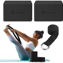 Asitan Essentials Yoga Block 2 Pack & Yoga Strap Set