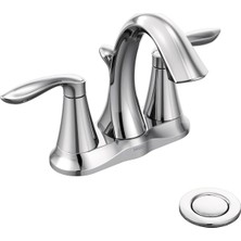 Asitan Eva Krom Iki Kulplu Centerset Banyo Lavabo Bataryası Tahliye Montajlı, 6410