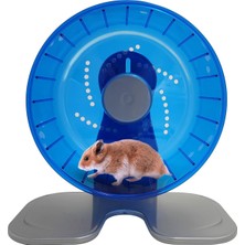 Asitan Hamster Egzersiz Tekerleği, Sessiz Spinner Hamster Koşu Tekerlekleri, Çap 21 Cm, Mavi