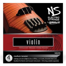 Asitan Daddario NS310 Elektro Violin Tel Seti, Ns, 4 Tel, Scale 4/4, Med