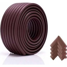 Asitan Evokids (2 Metre Çok Amaçlı Kenar + 4 Adet Köşe) Kahve Çok Amaçlı Kauçuk Kenar Koruyucu