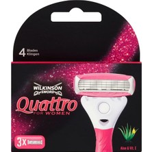 Asitan Wilkinson Sword Quattro For Women 3 Lü Yedek Bıçak