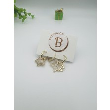 Badiva.co 3lü Yıldızlı Çelik Küpe
