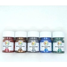 Asitan Hobiflex Epoksi Reçine Metalik Sedefli Pigment Toz Boya Seti (50 Gr) 5 Renk Set Fiyatıdır