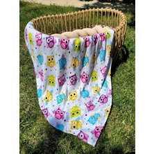 Asitan Alpar Tekstil Bambu Müslin Örtü & Battaniye 120X120CM (Baykuş)