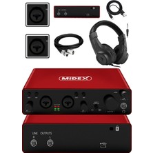 Asitan GLX-800RD-H Üst Segment USB Stüdyo Ses Kartı 2 Giriş 2 Çıkış 24BIT/192KHZ (Kulaklık Kablo D