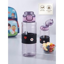 Tüftürük 800 ml Boyun Askı Ipli Ayıcık Desenli Matara