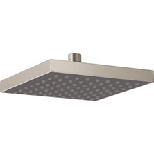 Asitan Faucet Tek Sprey Yağmur Duş Başlığı Fırçalanmış Nikel, Yağış Duş Başlığı, Kare Du�