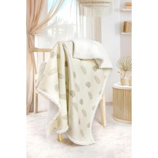 Asitan Fluffy Bebek Battaniyesi 80X100 cm Melis Kundak Puset Çift Taraflı Koyun Tüyü Battaniye 100X80