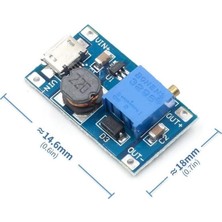 Asitan Sanec MT3608 2A Yükselteç Dc-Dc Aşamalı Güç Modülü Micro USB Çıkışlı