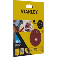 Asitan STA32042 Zımpara, Kırmızı, 5 Adet, 180G 125 mm