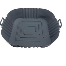 Asitan Buffer® Renkli Isıya Dayanıklı Yıkanılabilir Silikon Fırın ve Airfryer Kare Model Pişirme M
