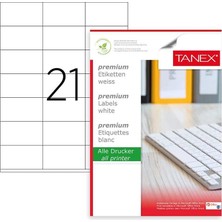 Asitan Tanex TW-2141 70X41 mm Lazer Etiket 100 Lü Paket