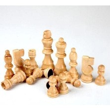 Asitan Ahşap Satranç Taşları No:45 Battal 12CM