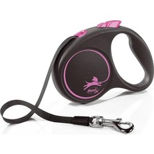 Asitan Flexi Black Design S Beden Pembe 5mt Şerit Tasma