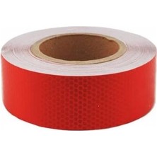 Asitan Fosfor Bant Petekli Kırmızı Şerit Bant 5 cm (5 cm x 5 Metre)