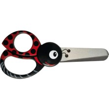 Asitan Fiskars Uğur Böceği Motifli Çocuk Hayvan Makası, 4 Yaşından Itibaren, Uzunluk: 13 Cm, Sağ ve