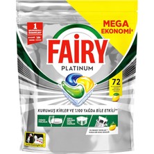 Asitan Platinum Bulaşık Makinesi Deterjanı Kapsülü/tableti 72 Yıkama Limon Kokulu
