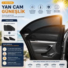 Asitan Oto Yan Cam Perdesi, Araba Cam Perdesi, Otomobil Camı Güneşliği,güneşlik Araba (Tekli Siyah)