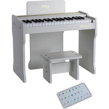 Asitan Midex CP-360WH Ahşap Çocuk Piyanosu Pilli 37 Tuşlu Gerçek Piyano Tuşları