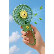 Asitan Taşınabilir Mini USB Fan LED Işıklı Masa Üstü 3 Kademeli Dahili Işık Şarj Edilebilir Mini