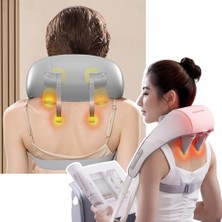 Asitan 45℃ Isı ve 6 Masaj Başlıklı Mini Boyun Masaj Aleti, Boyun, Sırt, Omuz, Bacak, Karın Için Ka