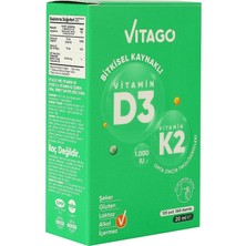 Asitan Vitamin D3 (1000 Iu) + Vitamin K2 Içeren 20 ml Bitkisel Bazlı Sprey (1)