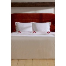Karaca Home Calia %100 Pamuk Nakışlı Çift Kişilik Nevresim Takımı Beyaz