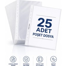 Asitan Nistabolje 25 Adet A4 Şeffaf Dosya Föy Poşet Dosya