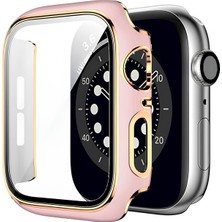 Asitan [watch 8 7 45MM] Newpole Watch 8 7 45MM Watch Kasa Rose Ekran Koruyucu Kırılmaz Cam ve Tam Kaplaya